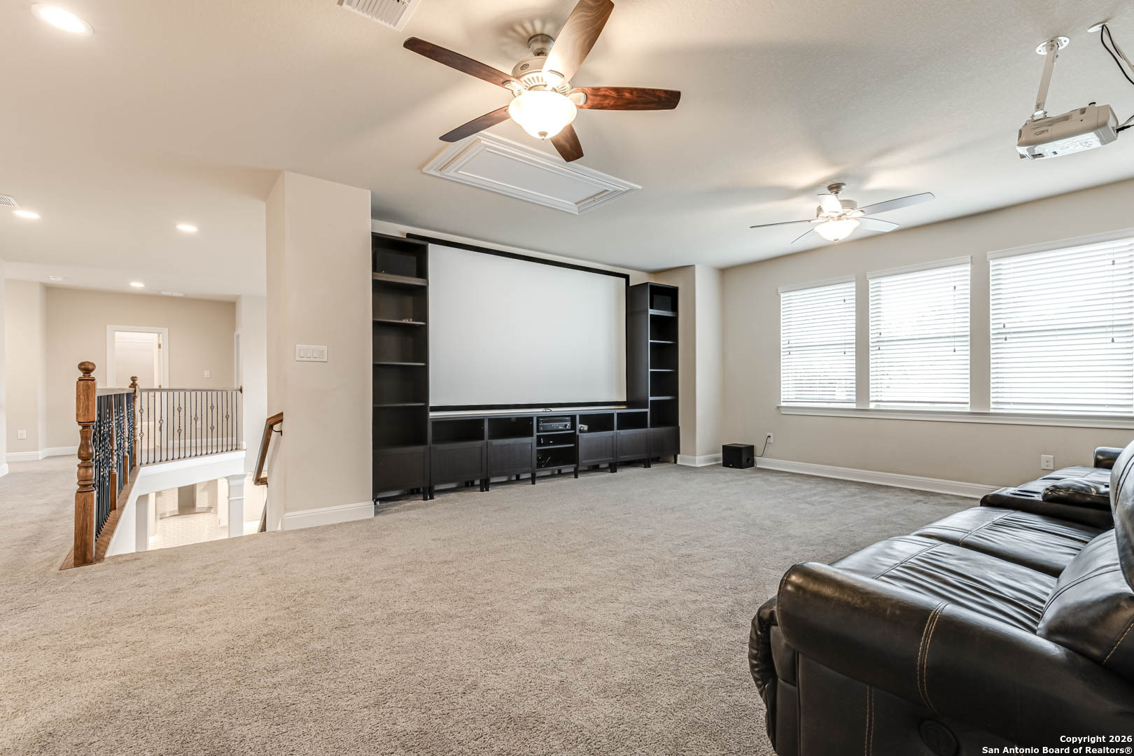 17419 Hillsedge Road San Antonio, TX 78257 - Photo 33 of 57 a living room with furniture and a flat screen tv