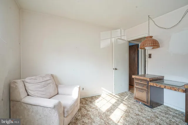 a living room with furniture a ceiling fan and a rug