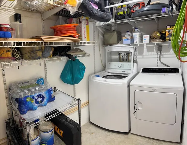 a room with storage and utility