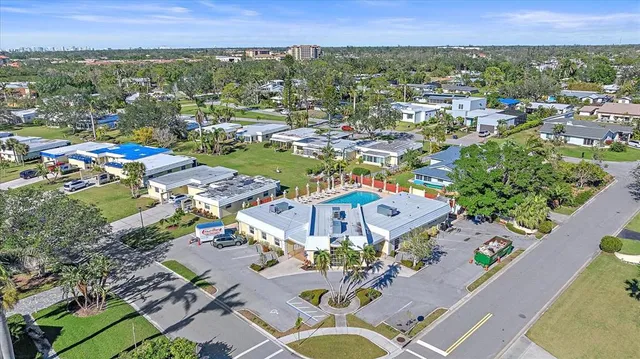 an aerial view of residential house with outdoor space