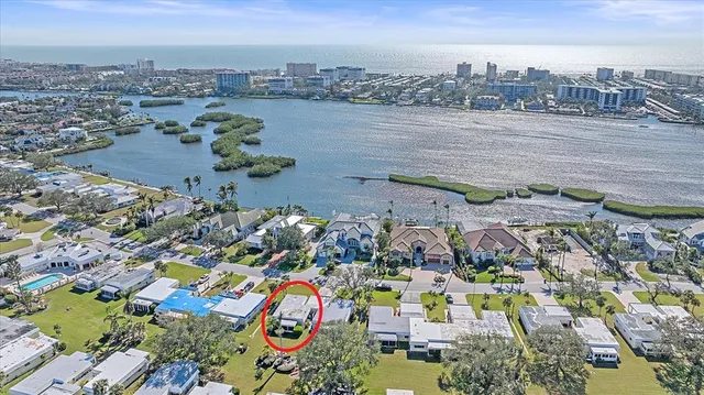 an aerial view of a city