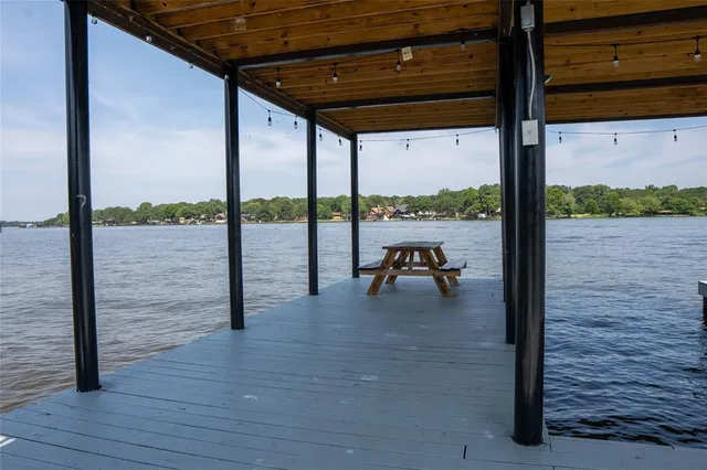 a building view with a ocean view