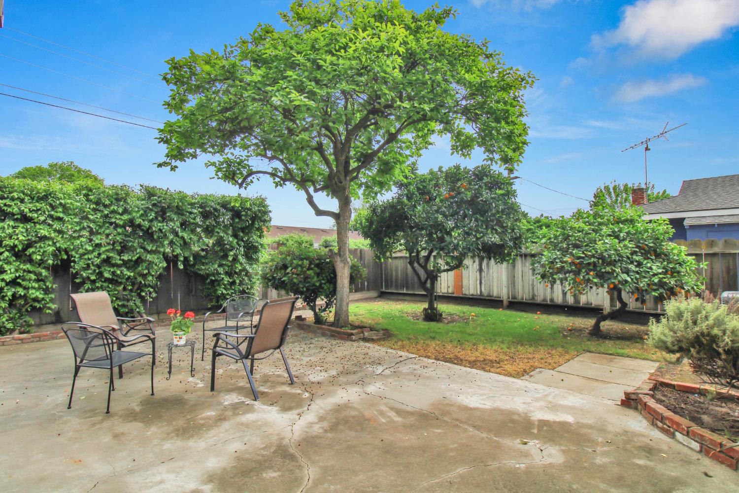 1530 Morene Way Modesto, CA 95355 - Photo 31 of 38 a garden with a bench and some trees