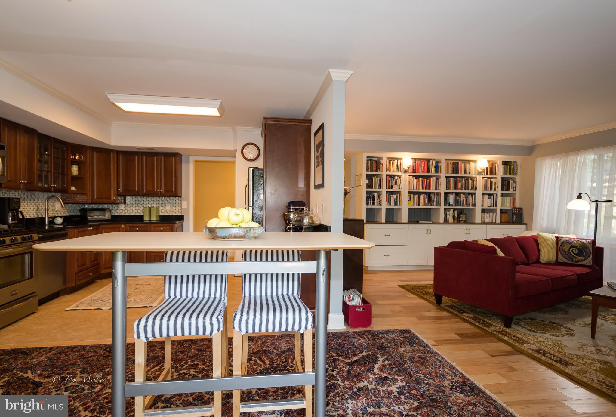 a living room with a couch and a table