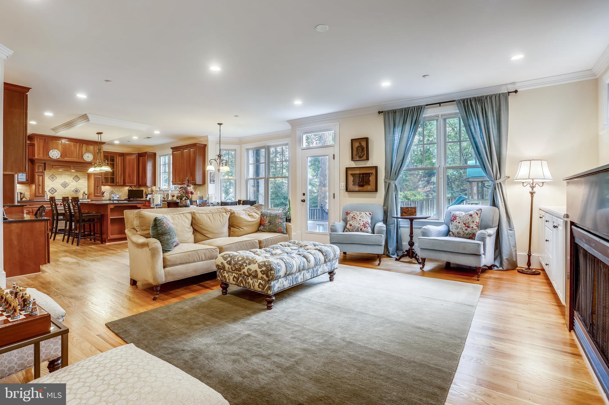 5933 Anniston Road Bethesda, MD 20817 - Photo 14 of 53 Family Room with Access to Rear Garden