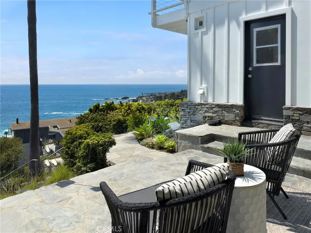 a view of balcony with patio