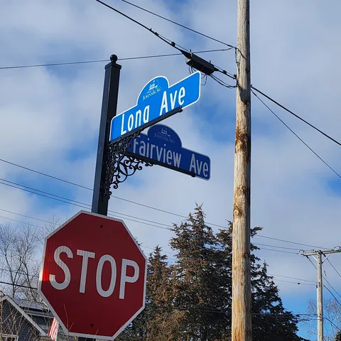 a close up of a street sign