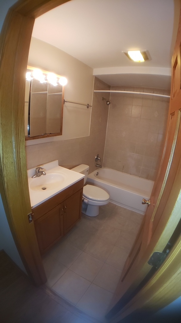 1124 Dunlop Avenue, Unit 2C Forest Park, IL 60130 - Photo 15 of 25 a bathroom with a sink a toilet and mirror