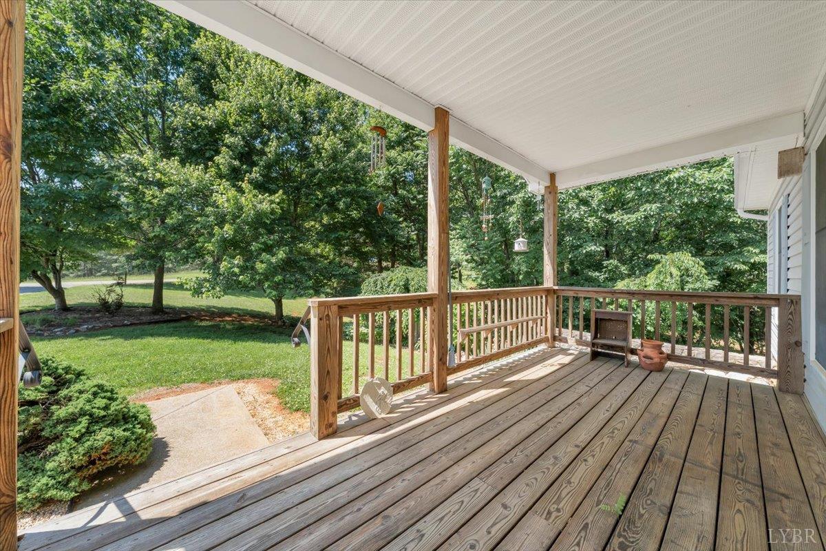 1124 Homeplace Road Bedford, VA 24523 - Photo 3 of 47 a view of balcony with deck and wooden floor