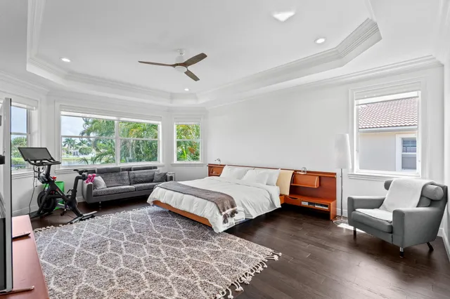 a view of a swimming pool with a sitting area