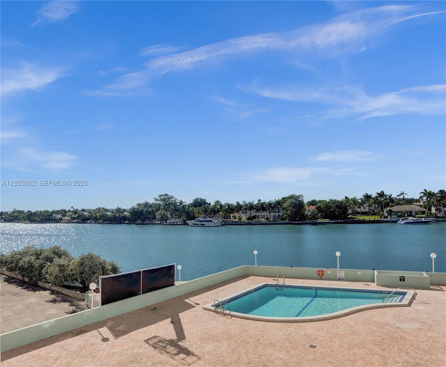 5838 Collins Avenue, Unit 8B Miami Beach, FL 33140 - Photo 27 of 30 a view of a lake with houses in the back