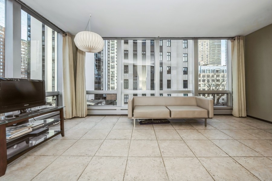 1300 North Astor Street, Unit 6B Chicago, IL 60610 - Photo 3 of 10 a living room with furniture and a flat screen tv
