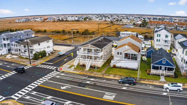 an aerial view of multiple house