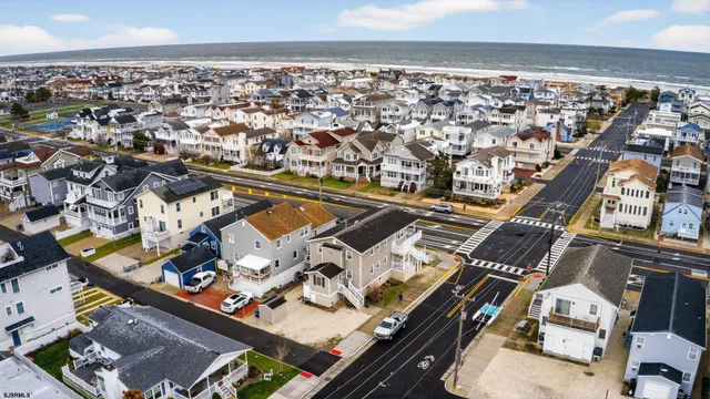an aerial view of residential building with parking space