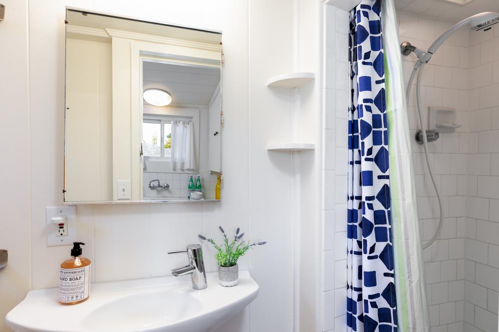 209 Fanmar Way Capitola, CA 95010 - Photo 20 of 31 a bathroom with a sink and a mirror