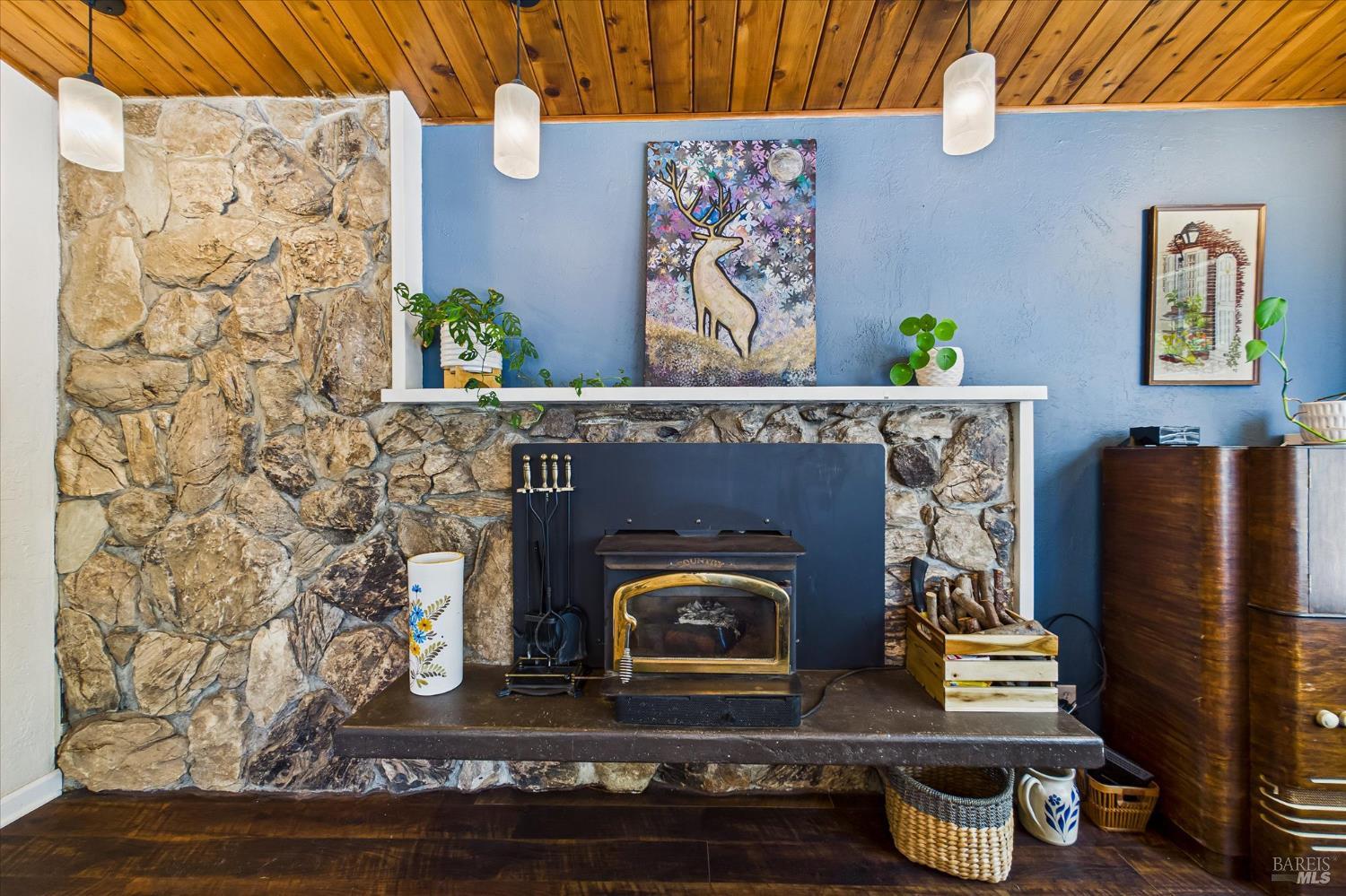 2305 Harris Street Eureka, CA 95503 - Photo 5 of 31 a fireplace with wooden floor