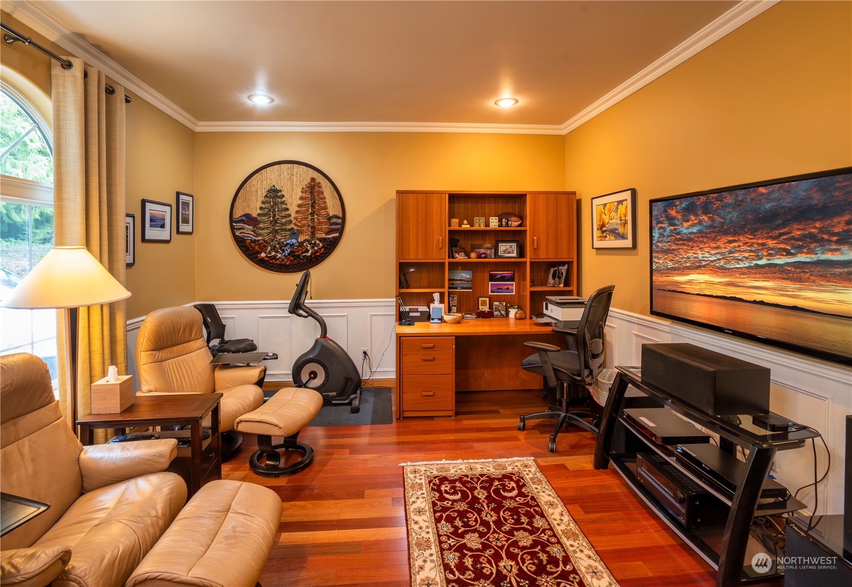 715 Palo Alto Road Sequim, WA 98382 - Photo 4 of 40 a living room with furniture a rug and a wall painting