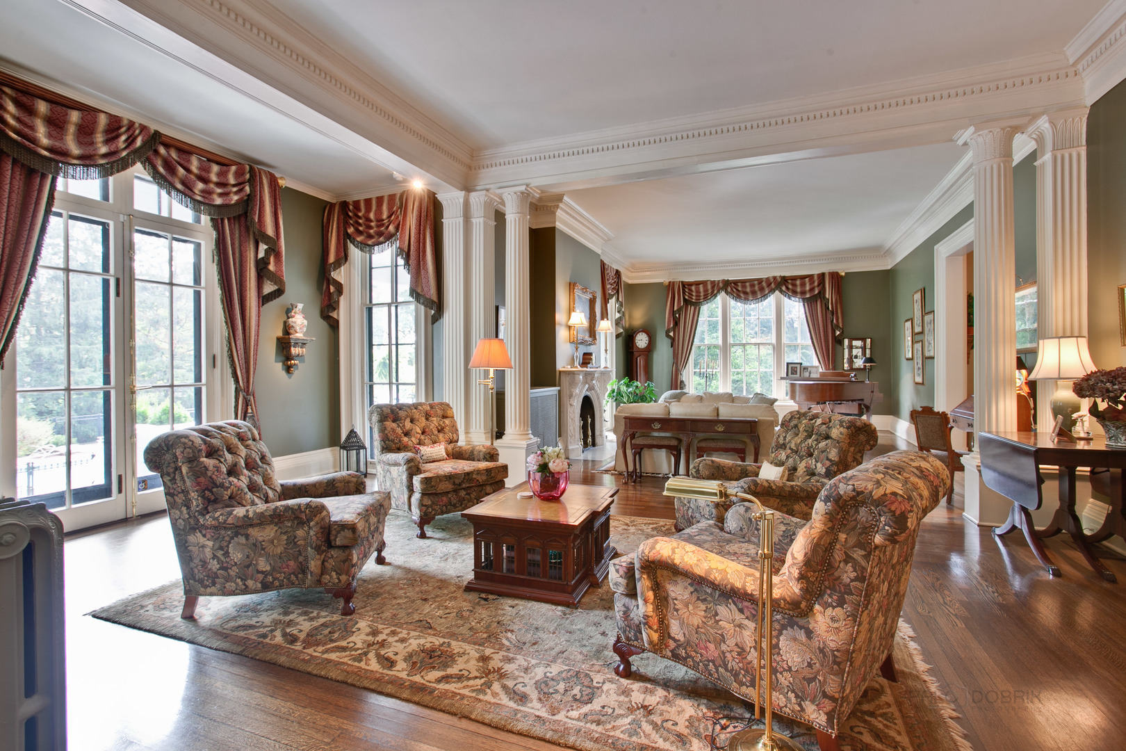 644 East Deerpath Road Lake Forest, IL 60045 - Photo 11 of 48 a living room with furniture and large windows