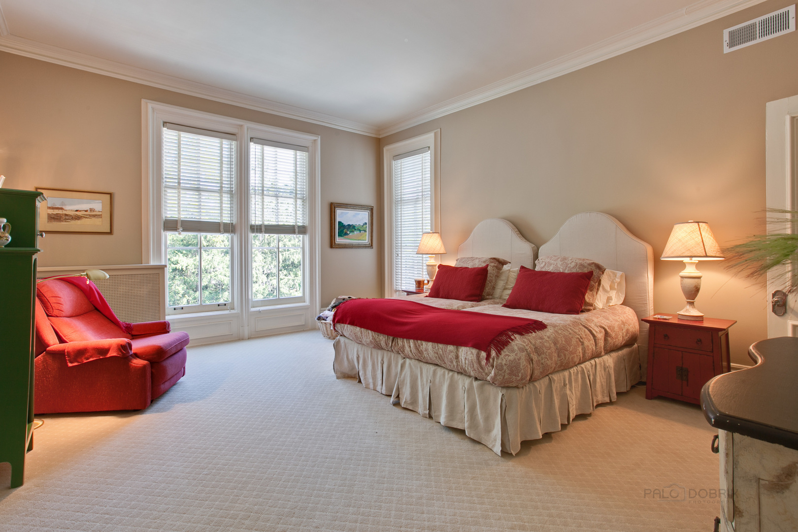 644 East Deerpath Road Lake Forest, IL 60045 - Photo 32 of 48 a bedroom with bed and a large window