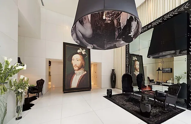 a room with furniture and window