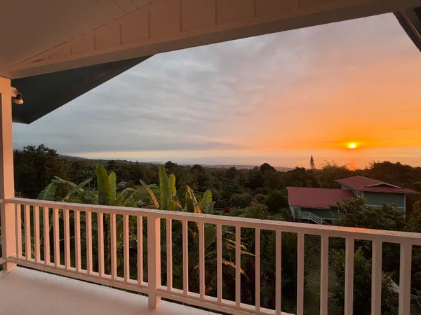 a balcony with outdoor space