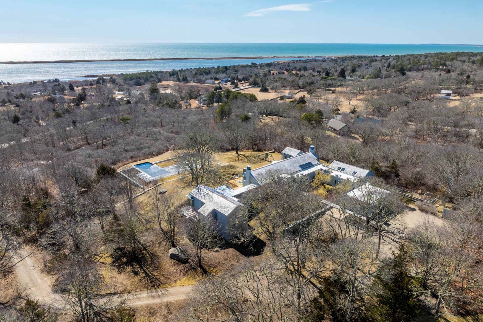 8 Snail Road Chilmark, MA 02535 - Photo 53 of 53 Winter Aerial view