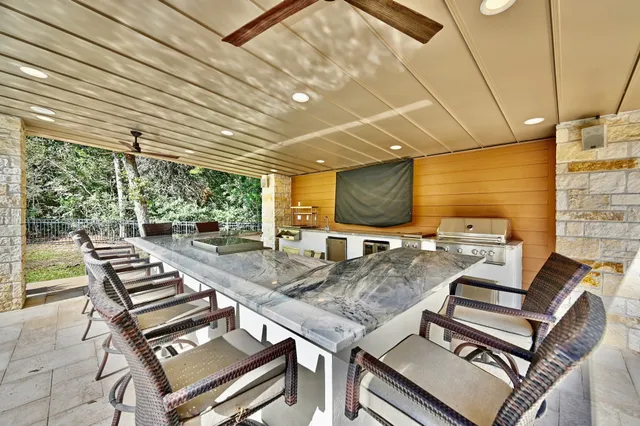 a outdoor space with furniture