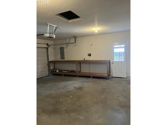 a backyard of a house with garden