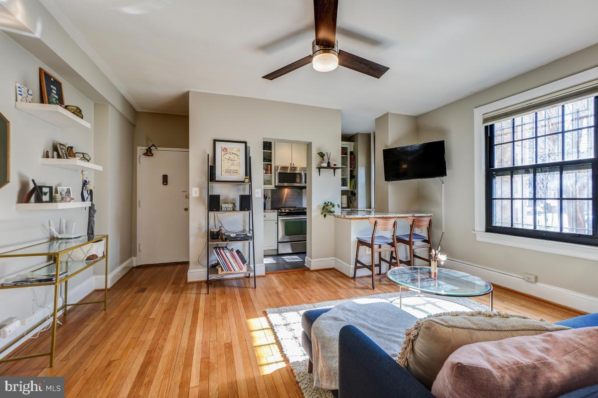 1101 L Street Northwest, Unit 102 Washington, DC 20005 - Photo 16 of 38 Original, refinished hardwood floors throughout
