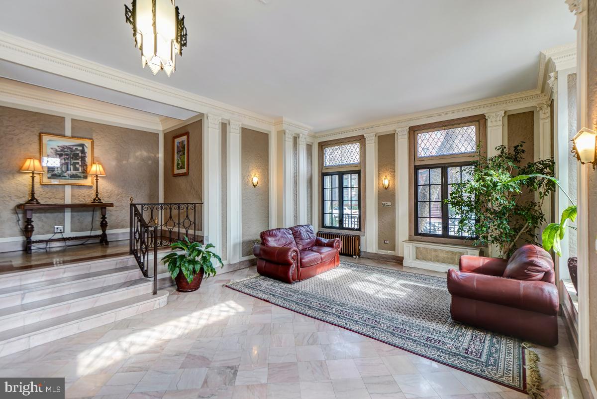 1101 L Street Northwest, Unit 102 Washington, DC 20005 - Photo 10 of 38 Wisteria Mansion's marble lobby