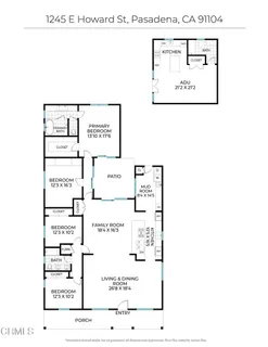 $2,098,000 | 1245 East Howard Street, Pasadena, CA 91104