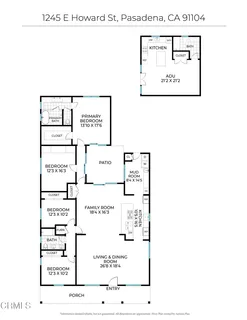 $2,098,000 | 1245 East Howard Street, Pasadena, CA 91104