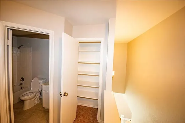 a bathroom with a toilet