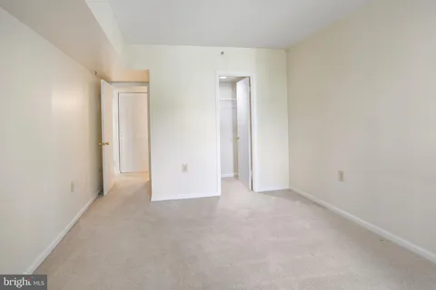 an empty room with an entryway
