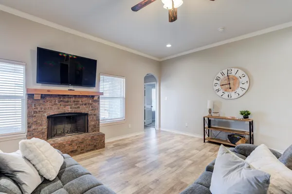 a living room with furniture or fireplace and a flat screen tv