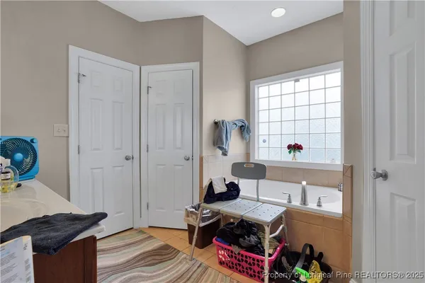 a workspace with furniture and window