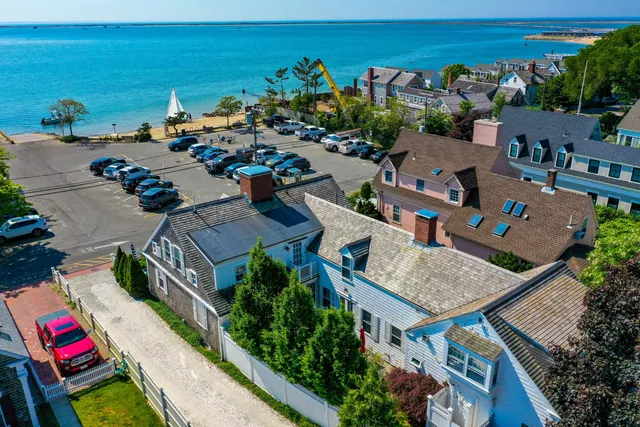 an aerial view of multiple house