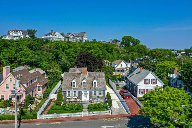 an aerial view of multiple houses