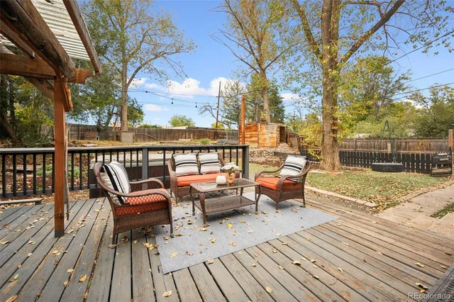 a view of outdoor space with seating