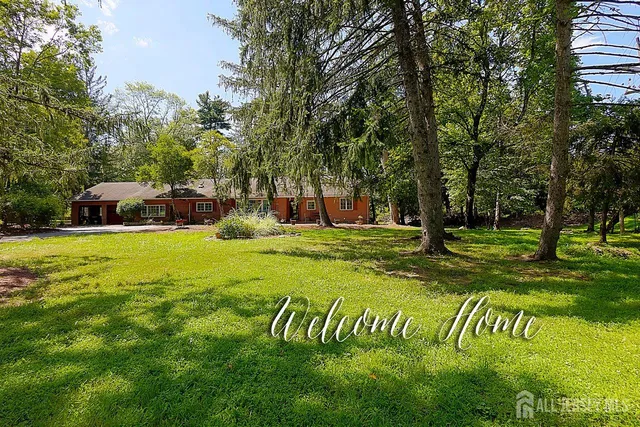 a view of a park with of trees