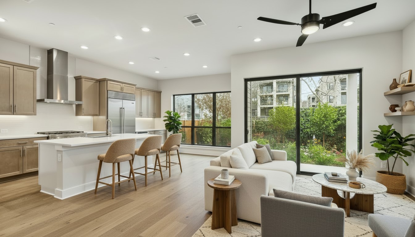 Virtually staged, landscaping enhanced