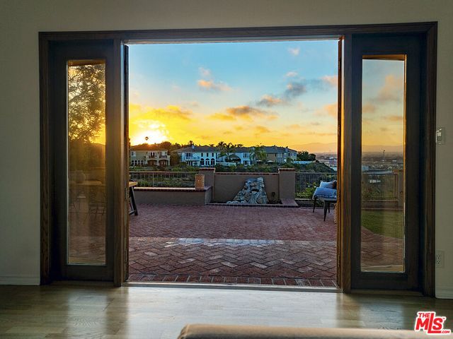 a view of a door from a window
