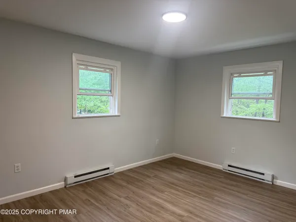 an empty room with a window