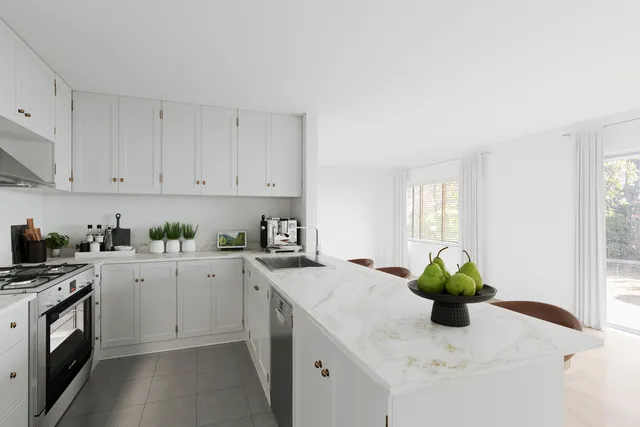 a room with furniture and a window