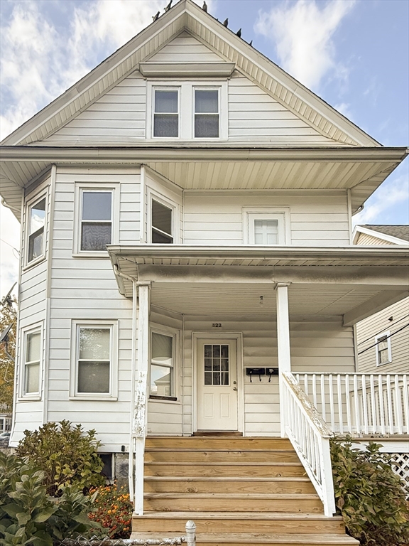 a front view of a house