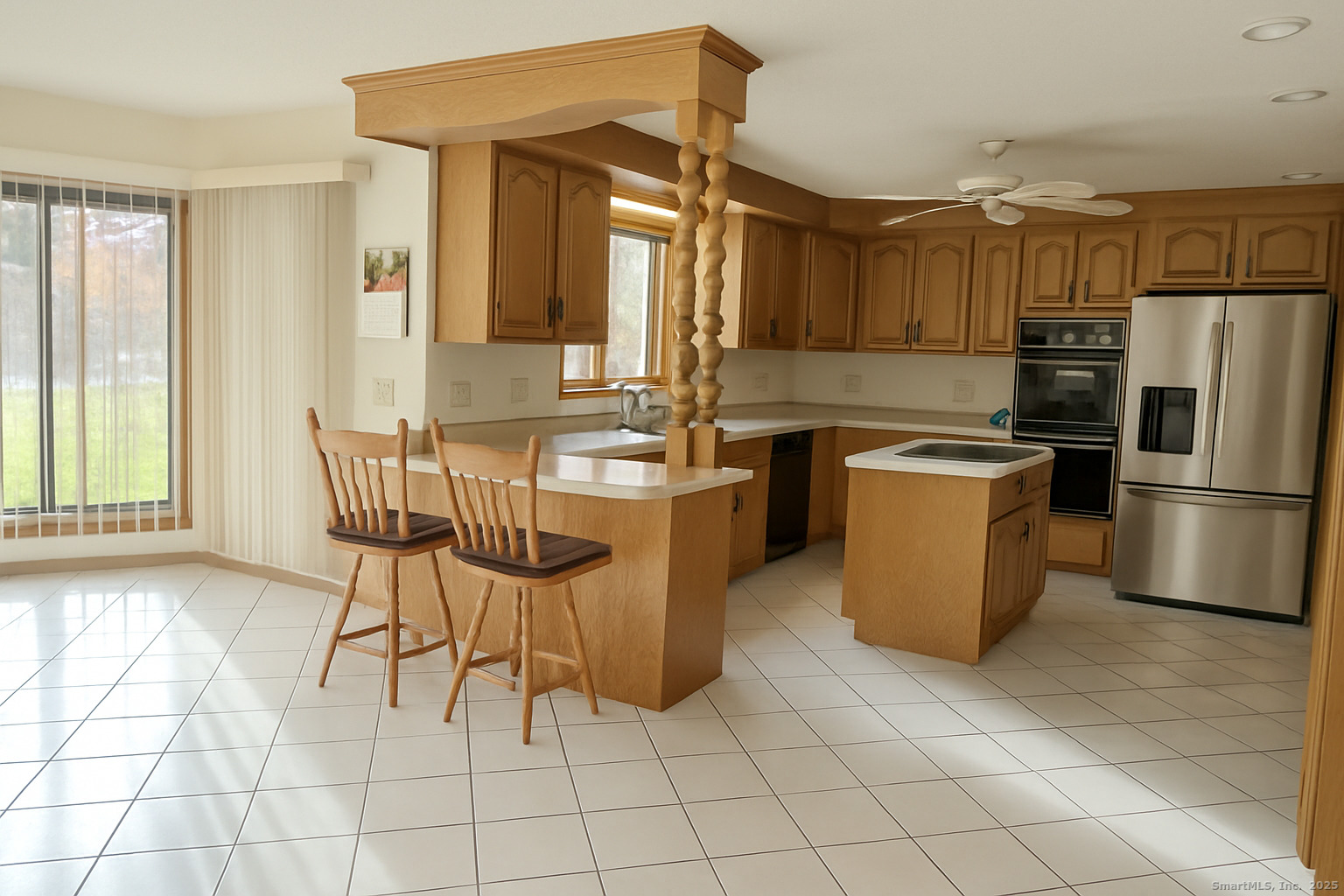 360 Martin Road Hebron, CT 06248 - Photo 4 of 21 a kitchen with kitchen island a counter top space appliances and a window