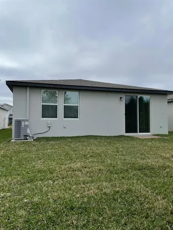 a backyard of a house