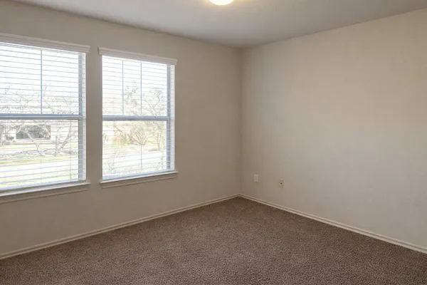 an empty room with a window