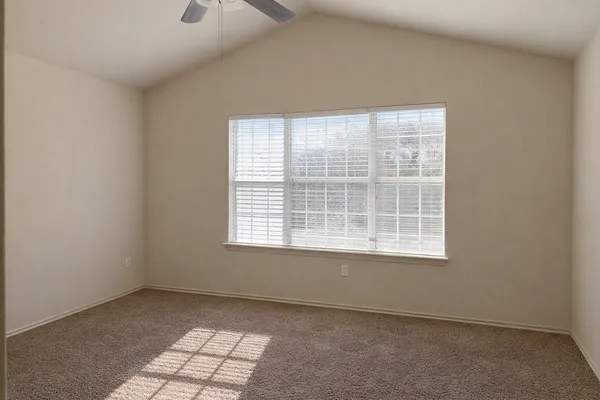 an empty room with a window