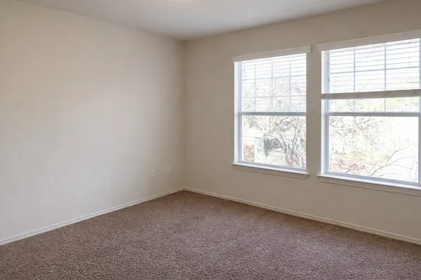 an empty room with a window